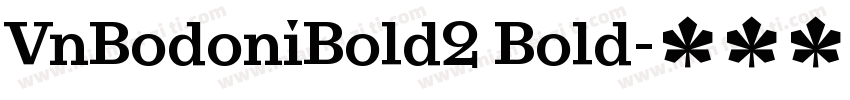 VnBodoniBold2 Bold字体转换
